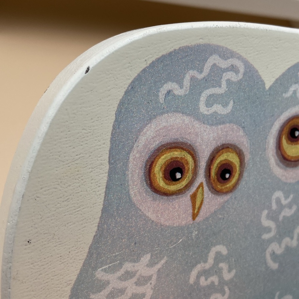 Vintage IKEA Wooden Wall Hanging Hooks or Pegs on a Baby Owl Plaque - Picture 7 of 10
